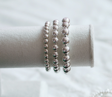 3 size Bold silverball bracelet 
