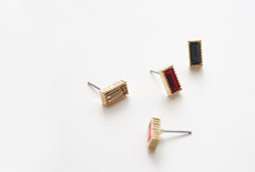 color rectangle earring[3color]